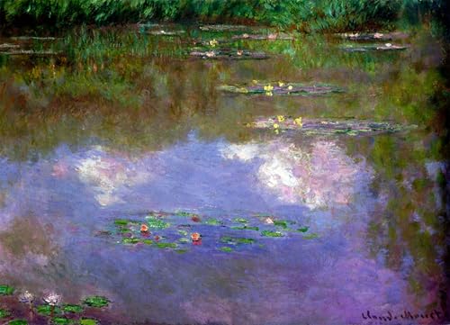 Nymphéas les nuages de Claude Monet graffiti poster pour décoration murale salon