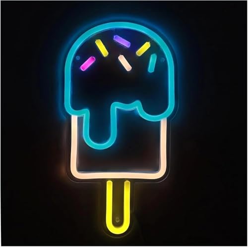 Sign Light néon popsicle le cadeau idéal d'art suspendu pour anniversaire de fille