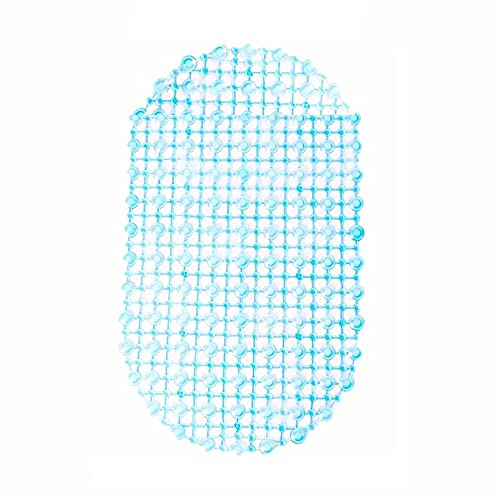 Tapete para Banho Plastico Azul 36 x 66 CM