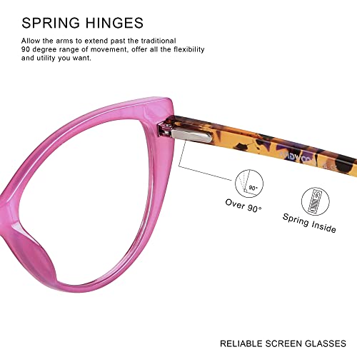 Image of ANDWOOD Blue Light Blocking Glasses Women Bluelight Blocker Computer Cateye Clear Cat Eye Eyeglasses Frame AR003