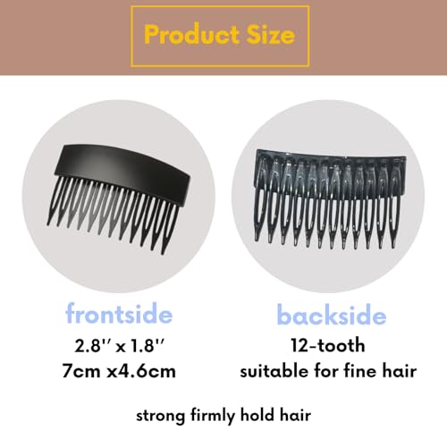 3 Peines Laterales para Cabello con 12 Dientes miniatura 4