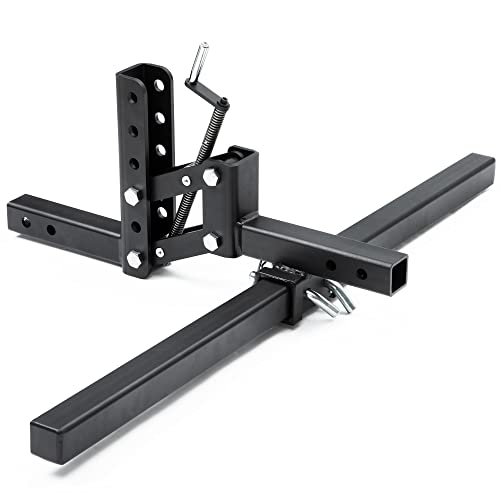 YITAMOTOR 50 Manual Implement Lift for ATV UTV 1-Point Lift System with 2 Inch Receiver Adjustable Height Lift for Disc Plows Cultivators Box Blades and Tow Behind Attachments