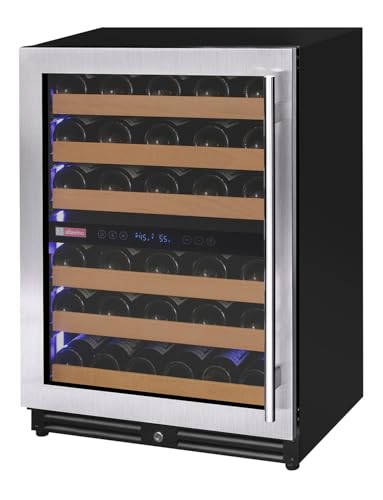 Allavino 56 Bottle Dual Zone Stainless Steel Wine Refrigerator