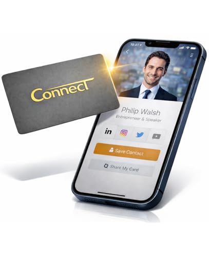 Conference Hacks: Networking Like a QA Pro 4 Digital Business Card – NFC Business Card for Smart Networking & Contact Sharing, No App Required, Compatible with iPhone & Android | ConnectTau – Gold