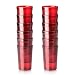 New Star Foodservice 46663 Plastic Restaurant Cup Pebbled Tumblers, 8-Ounce, Red, Set of 12
