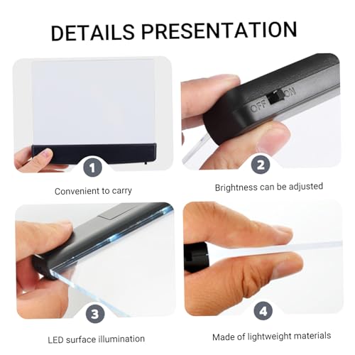 Luz de lectura cuidado de ojos contra la fatiga visual panel plano LED transparente de libro 6
