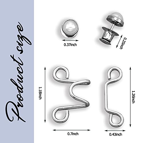 Qkari Jean Button Pins, Adjustable Jean Button, Detachable Jean Button Pin, No Sewing Required, Perfect Fit Instant Jean Button(White Pearl) #TOP5