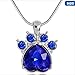 Produktbild 12 Monate Geburtsstein Halskette Kristall Strass Hund Klaue Anhänger Tier Haustier Schmuck Geburtstagsgeschenk H09