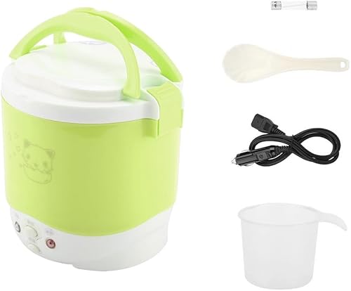 Miniatura 6 de 1L Mini olla arrocera 12v Fiambrera eléctrica portátil de viaje olla arrocera para coche multifuncional vapor eléctrico de alimentos para viajes