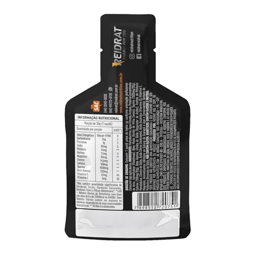 Reidrat Recarb Energy Gel Black Sabor Guaraná Com Açaí Caixa Com 10 Sachês De 30G (300G) Carboidrato