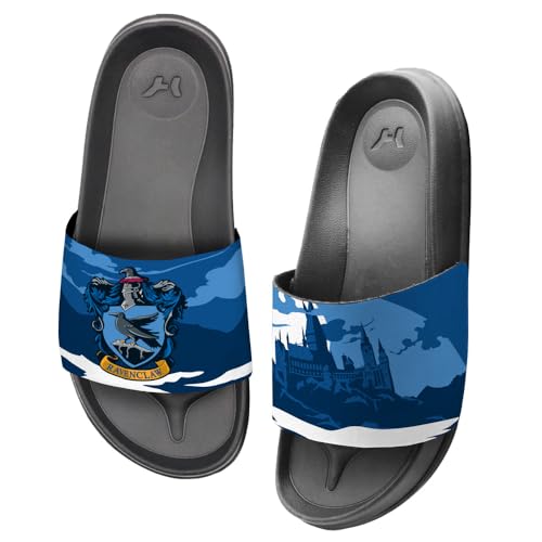 Harry Potter Hogwarts House Crests Unisex Adult Hype Slides Adjustable Flip Flop Velcro Sandals Collection3