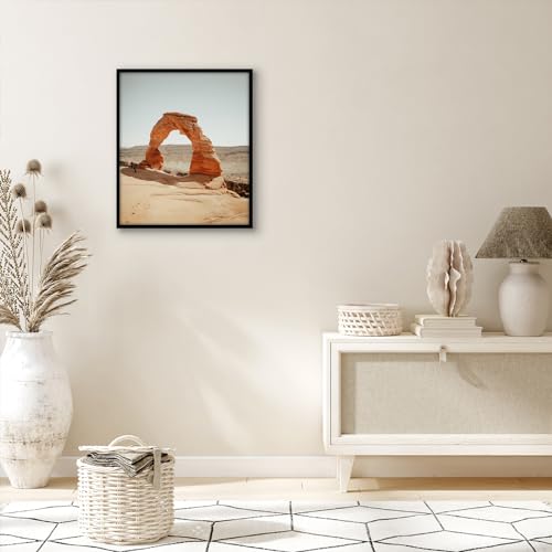 Americanflat 17x20 Picture Frame with Polished Plexiglass - Streamline Collection - Thin Border Picture Frame for Wall Display - Hanging Hardware Included - Black