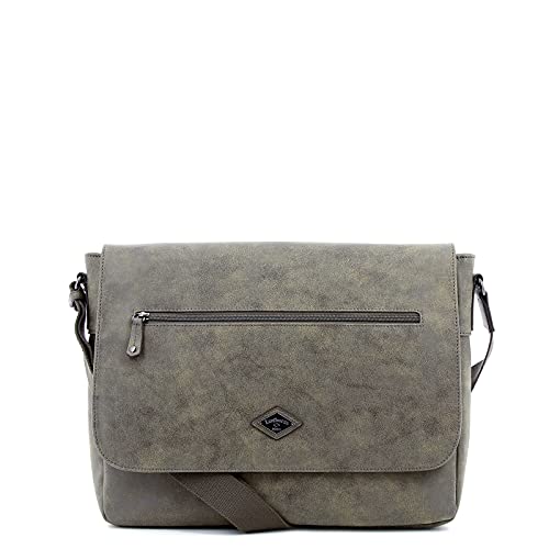 Lee Cooper Gibecière - Compatible A4 - Synthétique - Collection Desert - Taupe