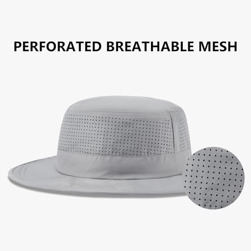 Image of UPF 50+ Bucket Sun Hat with Laser Perforated Mesh Cooling Adjustable Breathable Lightweight for Outdoor Men Women