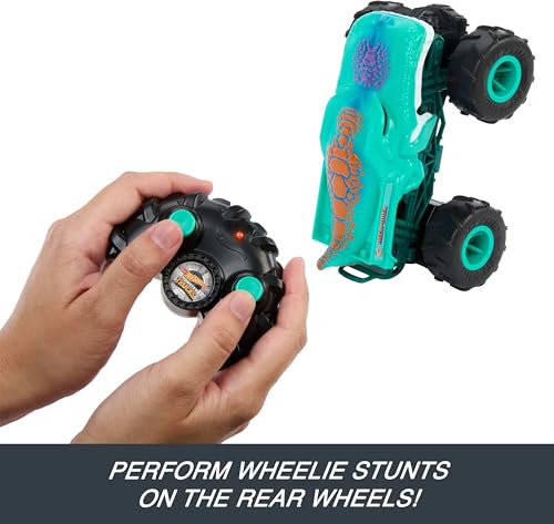 image for Hot Wheels Monster Trucks Toy RC, Remote-Control Mega-Wrex in 1:24 Sca