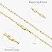 Rewizoo Paperclip Chain Necklace 14K Gold Necklace for Women 3mm Gold Chains Necklaces for Women & Men Non Tarnish Chain 16-26 Inches