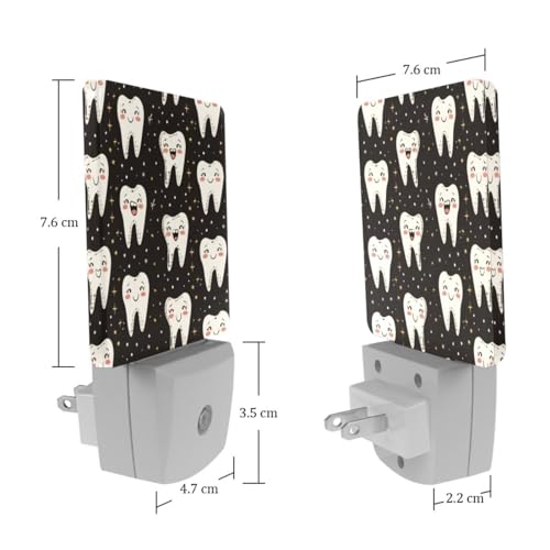 Lámpara nocturna enchufable LED 2 piezas con sensor miniatura 7