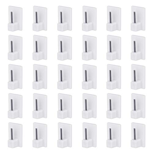 LIHAO 30 x Gardinenhaken Selbstklebend Haken Klebehaken für...