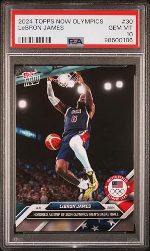 Graded 2024 Topps Now Olympics LeBron James #30 Basketball Card PSA 10 Gem Mint