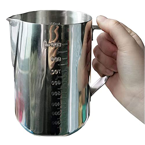 Kaptin Stainless Steel Wax Melting Pot,Large Pouring Pitcher Jug for Candle Making&Lipstick Making&Soap Making - 900ml (900ml)