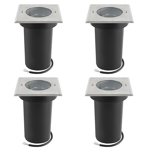 URing Spot Exterieur encastrable orientable pour GU10, IP67 étanche LED Spot Terrasse Extérieur Spot de sol et praticable pour l’extérieur, 230V lampe de...