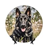 Matériau préféré : notre décoration de berger allemand noir est fabriquée en céramique, qui est robuste et la surface est lisse et ne coupe pas les mains. Robuste, à la mode en même temps, sans danger pour tout le monde. Ce produit comprend : plaque décorative + base + crochet + un morceau d'autocollant.