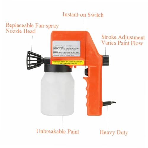 Pulverizador eléctrico de pintura 220v con flujo regulable para estuco 5