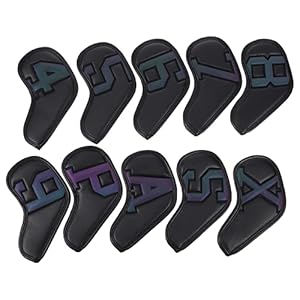 BESPORTBLE 10Pcs Golfs Hoofd Covers Staaf Hoofd Cover PU Club Hoofd Protector Golfs Putter Cover Golfs Accessoires