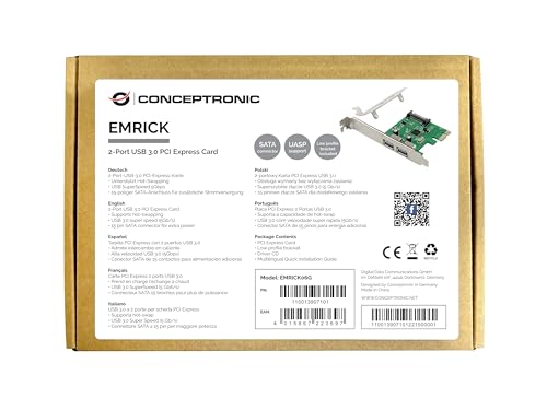 Conceptronic EMRICK06G Scheda Di Interfaccia E Adattatore Interno Usb 3.2 Gen 1 - 2
