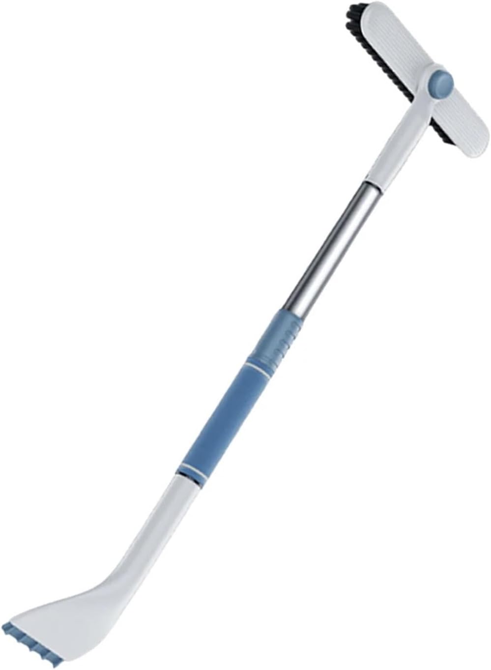 Snow Ice Scraper Quick Clean Car Ice Shovel Telescopic Snow Cleaning Squeegee Broom Window Snow Brush Shovel Car Wash Tools(White)