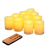 Flameless Votive Candles with Remote Control and...