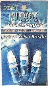 Icy Breeze Breath Drops Instant Fresh Breath, Icymint 3.2 ml, 3pack by IcyBreeze