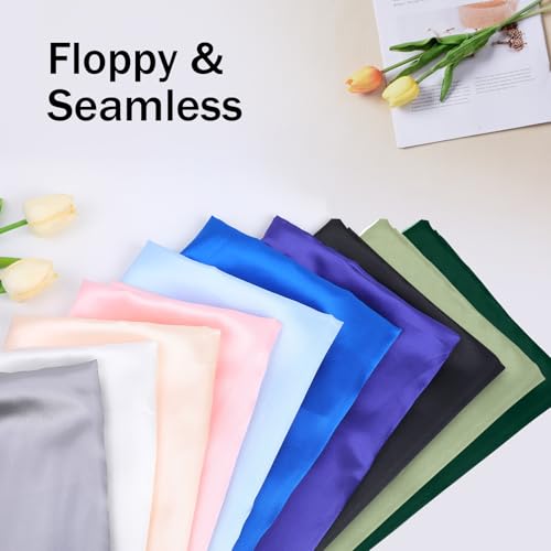 Satin Fabric by The Yard 60 Inch Wide Soft Silky Charmeuse Satin Fabric Soft Cloth Fabric Bridal Dress, Wedding Decorations, Crafts, Sewing, Draping, DIY Apparel Crafts (Royal Blue, 5 Yard) by UBCGOTT - Image 2