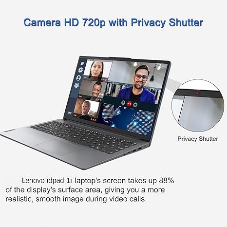 Image of Lenovo IdeaPad Business & Student Laptop Computer | 15.6 Inch FHD | Intel 12th Gen 10-Core i5 CPU | 16GB RAM, 512GB PCIe SSD | Intel Iris Xe Graphics | WiFi 6 | SD Card Reader | Copilot AI | Win 11