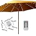Patio Umbrella Lights 8 Lighting Mode 104 LED String Lights with Remote Control Umbrella Lights Battery Operated Waterproof Outdoor Lighting for Patio Umbrellas Outdoor Use Camping Tents Warm White
