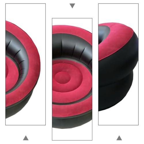 Mobestech 赤色PVC製空気入れソファー 折りたたみ式コンパクト 持ち運び簡単 アウトドアやオフィスに最適快適な触り心地お手入れ簡単な機能付き 1個 [3]