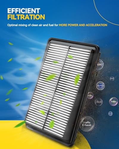 Image of PHILTOP CA11942 Engine Air Filter for Hyundai Sonata, Kia Optima | for Hyundai Sonata 2015-2019 2.4L(GAS) / 2016-2019 2.0L(Hybrid), Kia Optima 2016-2020 2.4L(GAS) / 2017-2020 2.0L(Hybrid)