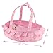 Baby Doll Cradle Bassinet Portable Doll Carrier Carry Bag Doll,Baby Doll Accessories Playset,Soft Pillow Quilt Bear,for 8-9-10-11-12 Inch Smaller Alive Baby Doll,Pretend Play Toy (Heart Pattern)