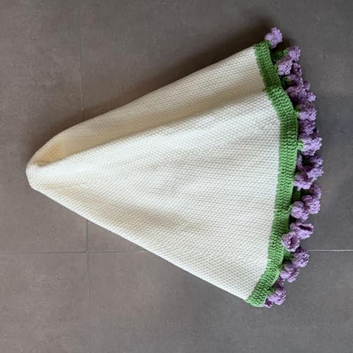 Canapé pour sofan bouquet de fleurs hachées en textile tricoté doux - 3