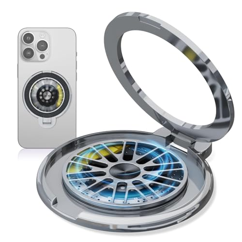 MOUJUCHI Magnetic Phone Ring Holder, Fidget Spinner Stress-Relief Mobile Phone Holder, Rotating Spinner Magnetic Phone Holder, Adjustable Mobile Phone Grips, Phone Accessories