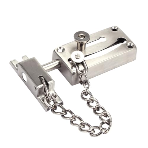 KOMBIUDA Cadena de Seguridad para Puerta de Hierro Resistente Cerradura Antirrobo para Hogar Apartamento y Hotel Fácil Instalación Acabado Brillante y Duradero