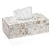 Creative Scents Rectangular Tissue Box Holder, Decorative Tissue Box Cover is Finished in Beautiful Mother of Pearl Milano Collection