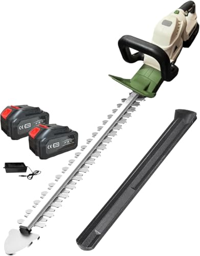 Tagliasiepi a Batteria Professionale, Lunghezza Lama 51 cm, Tosasiepi, Taglia Siepi, Giardino Arbusti Siepi, con 2 Batterie da 4.0 Ah, Bassa Rumorosità 94dB, Peso 3.24 kg