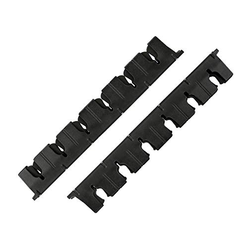 Booms Fishing WV1 Horizontal Fishing Rod Holder, Garage Fishing Pole Holder, 6 Fishing Rod Rack Wall Mount, 16.4' Black