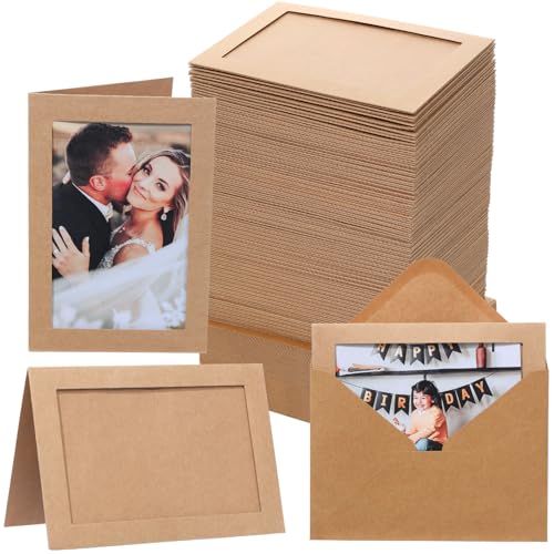 Cadre photo papier 10x15 cm lot de 100 pochettes cadeaux et cartes de remerciement