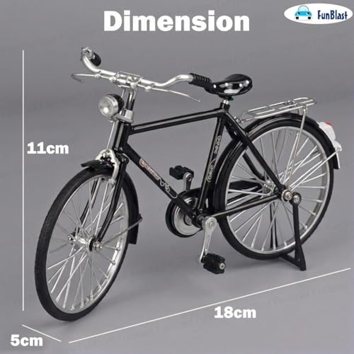 Image of FunBlast Vintage Mini Metal Bicycle - 1:18 Die-Cast Realistic Bicycle Model, Retro Alloy Classical Cycle Toy for Desktop Ornament, Home & Office Decor (Green)