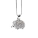 Lola Bella Gifts Crystal Hedgehog Fashion Necklace with Gift Box (Silver-Tone)