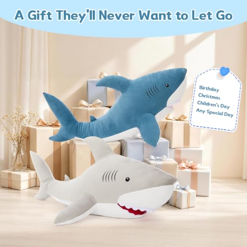 Image of MorisMos Giant Shark Stuffed Animal, 47 inch Large Shark Plush