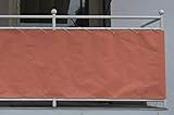 Angerer Freizeitmöbel GmbH Balkonbespannung Style (75 cm hoch, Länge: 6 Meter, Terracotta)