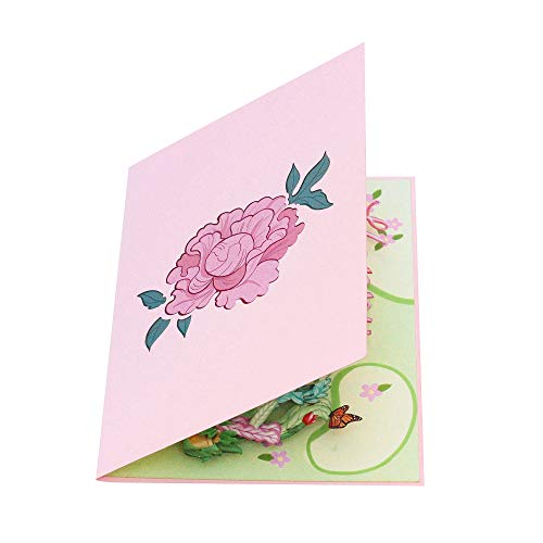 Poplife Happy Mother's Day 3D Pop Up Card - Spring Gardening, Flower Theme Gift - For Mom, Wife, Sister, Grandma, Step-Mom, Mother-In-Law #TOP4